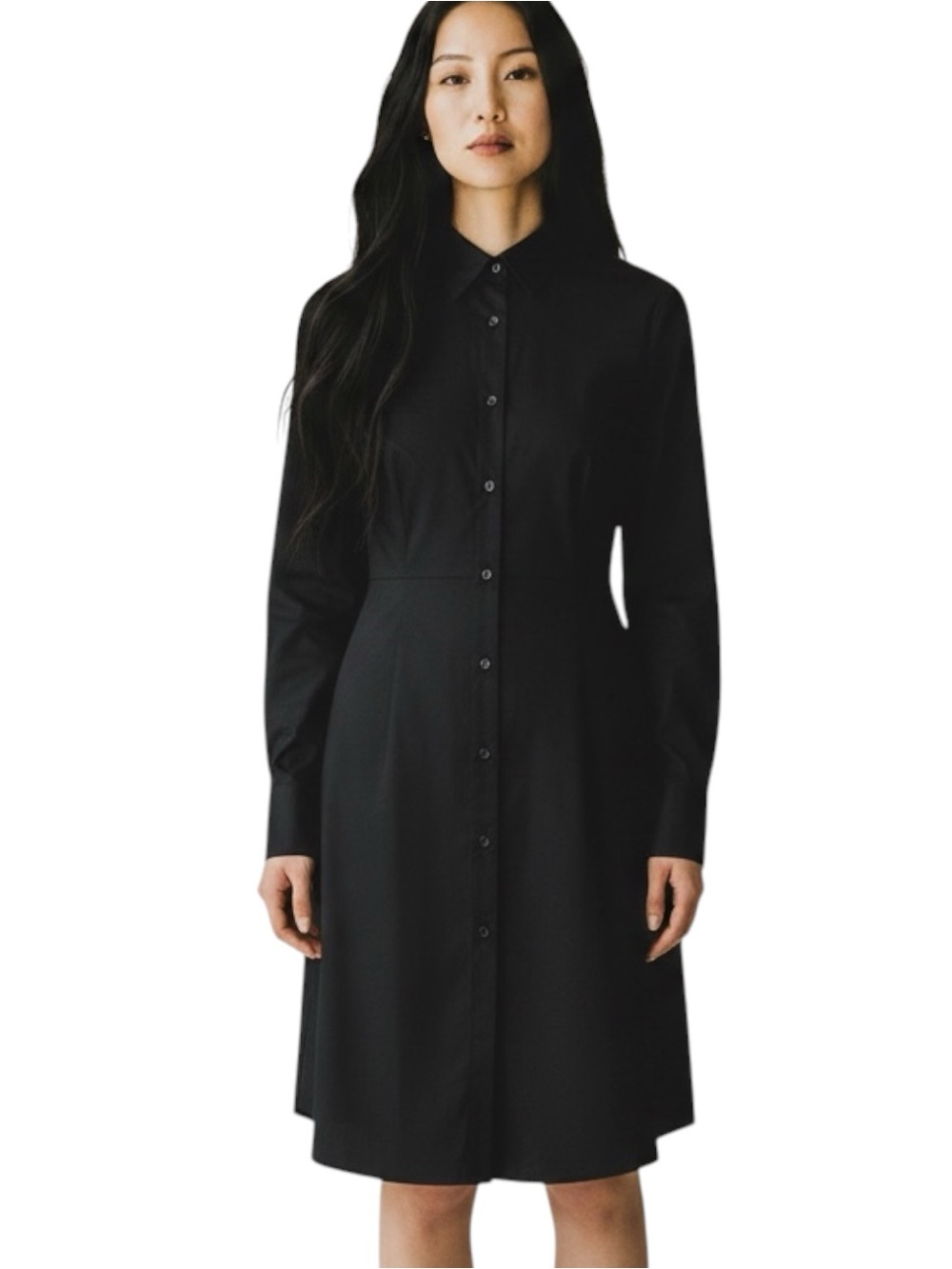 UNTUCKit Black Button-Front Shirt Dress